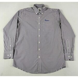 Oobe Dress Shirt Mens Medium Blue Check Employee Chick-fil-A Team Workwear